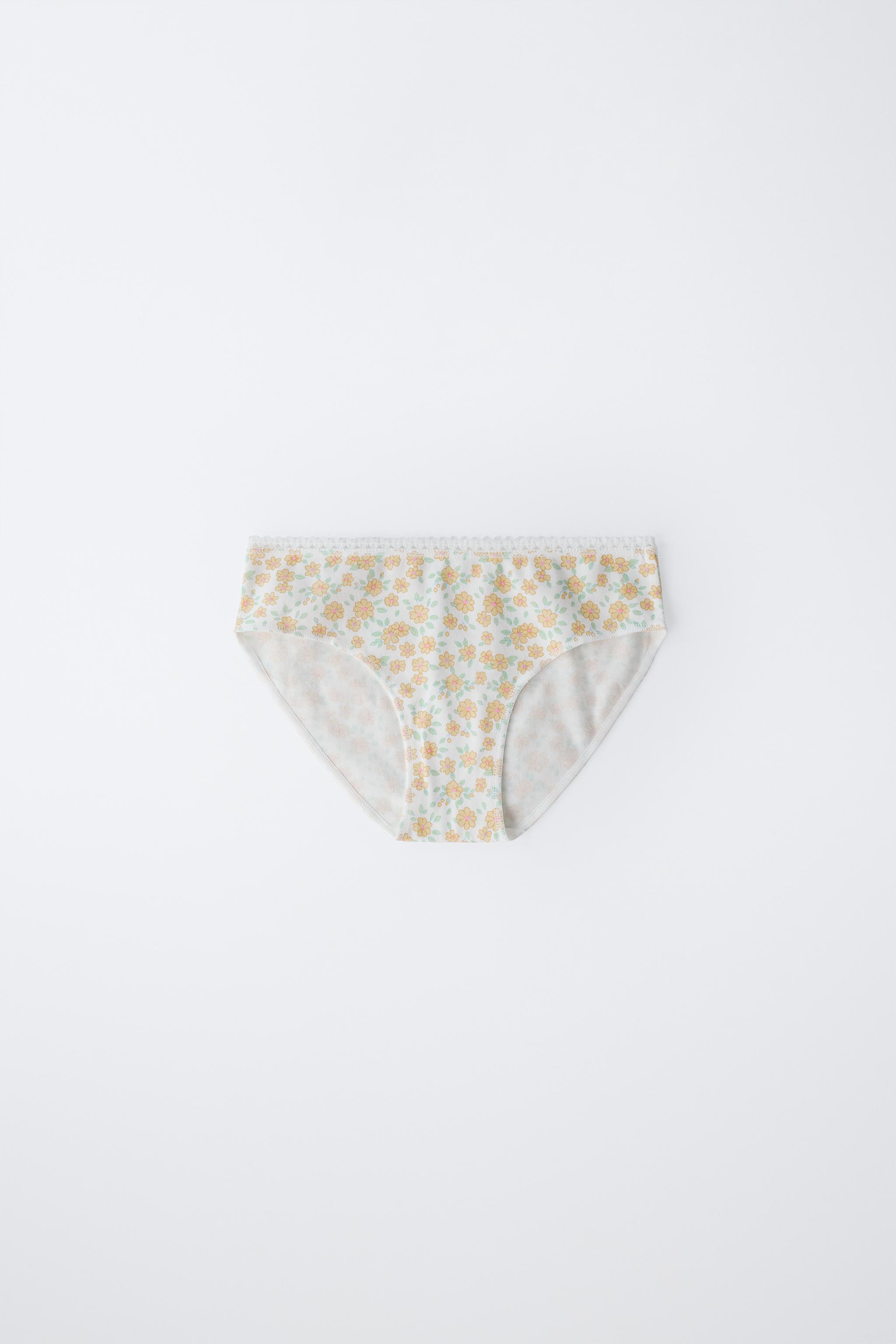 AGES 6-14 / SIX-PACK OF FLORAL UNDERWEAR